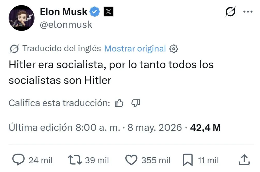 Adolfo y su particular definición del socialismo marcada por el sarcasmo