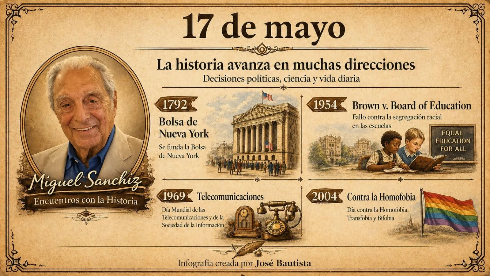 El 17 de mayo une historia, tecnología y democracia en una fecha clave