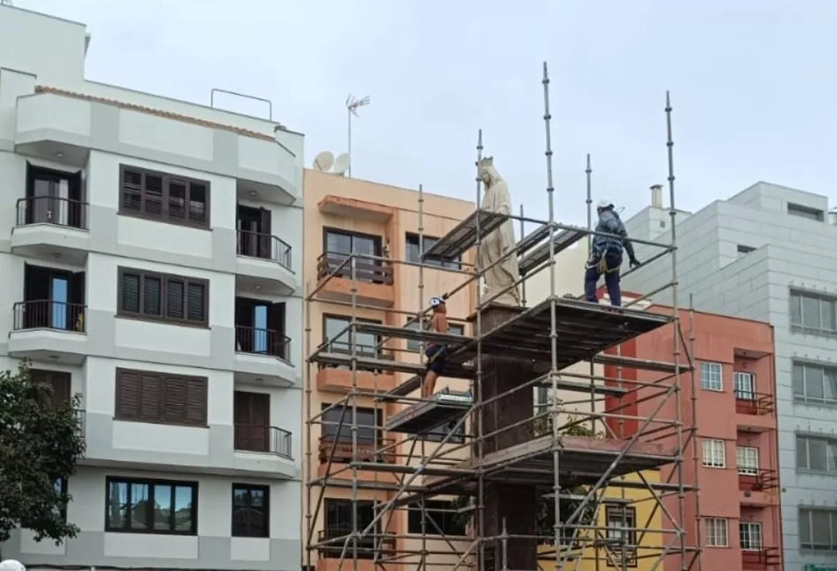 Finaliza la restauración de La Milagrosa de La Laguna tras una intervención preventiva clave