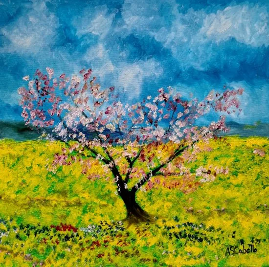 Óleo original "Armonía en la nueva primavera" de Antonio Sánchez Cabello disponible en ARTEnet