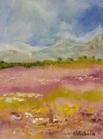 Óleo original de pequeño formato con paisaje impresionista disponible en ARTEnet