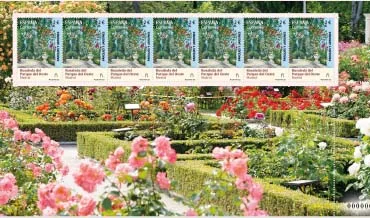 Madrid conmemora la Rosaleda del Parque del Oeste con nuevo sello postal