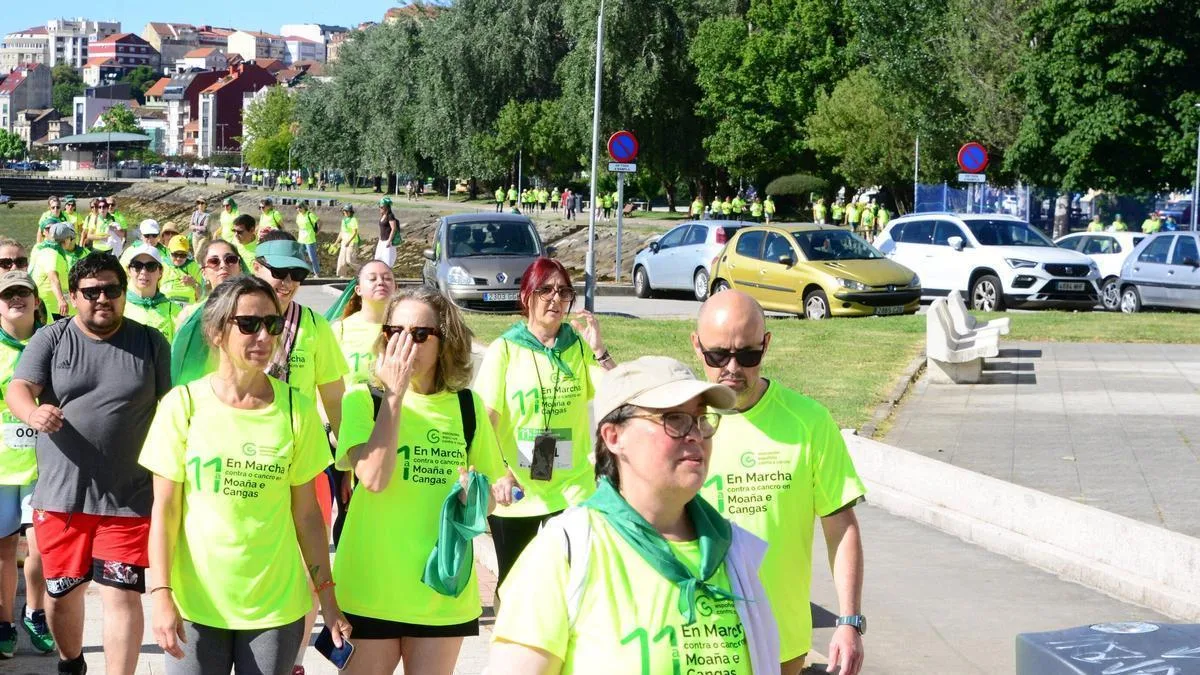 Marcha solidaria en Moaña para apoyar a pacientes con cáncer y sus familias