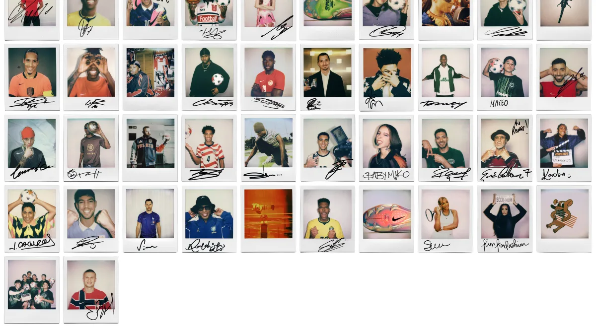Nike reinventa su campaña mundialista con fotos polaroid y firmas de estrellas