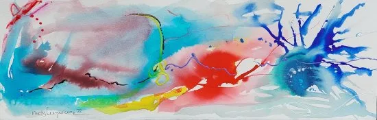 Obra original de acuarela contemporánea de Maylu García disponible para compra