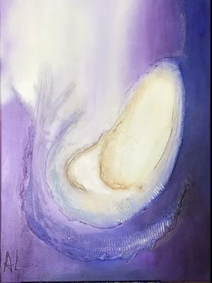 Obra original de Aurora López Rodríguez en técnica mixta con acrílico y polvo de mármol