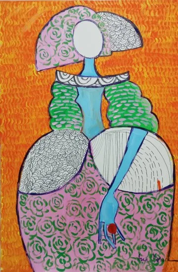 Obra original "La Menina 1" de Ana Dorcu disponible en acrílico sobre lienzo