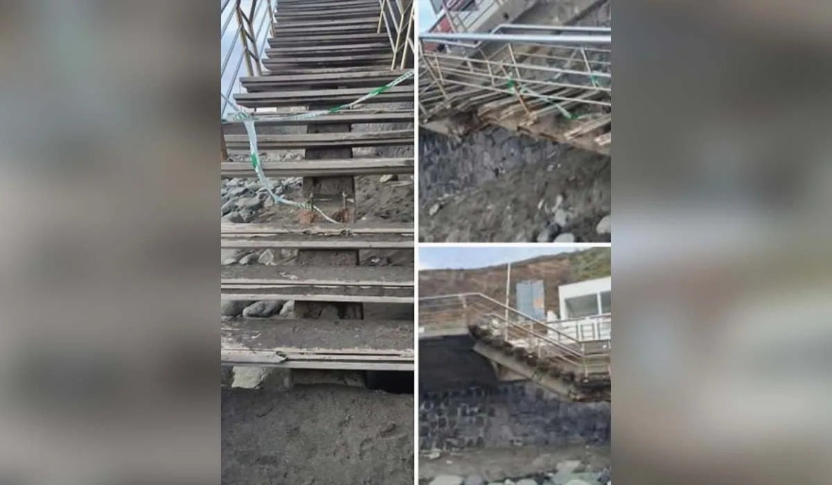 Reparan el acceso a la playa del Roque de las Bodegas con obras hasta julio