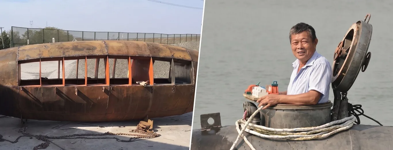Agricultor chino construye submarinos caseros capaces de inmersión y navegación