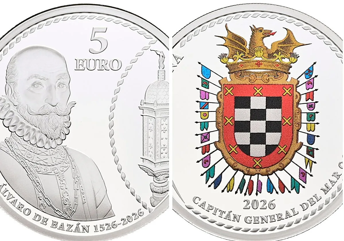 Emisión de 4.000 monedas conmemorativas por el quinto centenario de Álvaro de Bazán