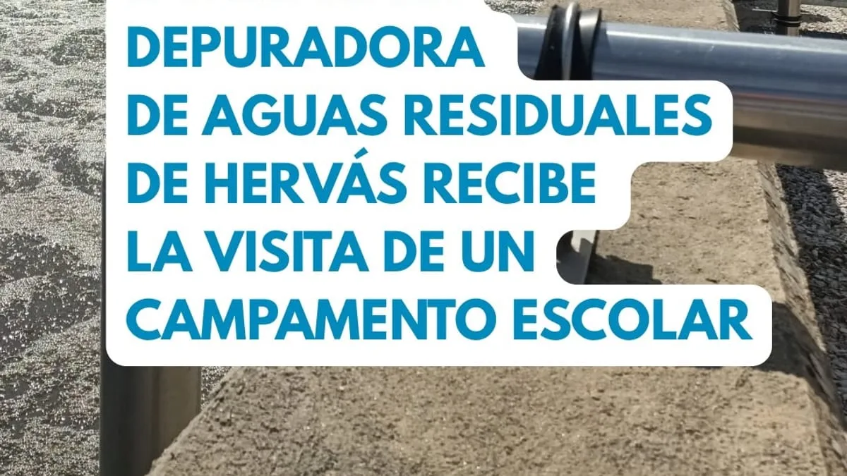 Estudiantes del campamento CHT visitan la Estación Depuradora de Hervás para aprender sobre gestión del agua