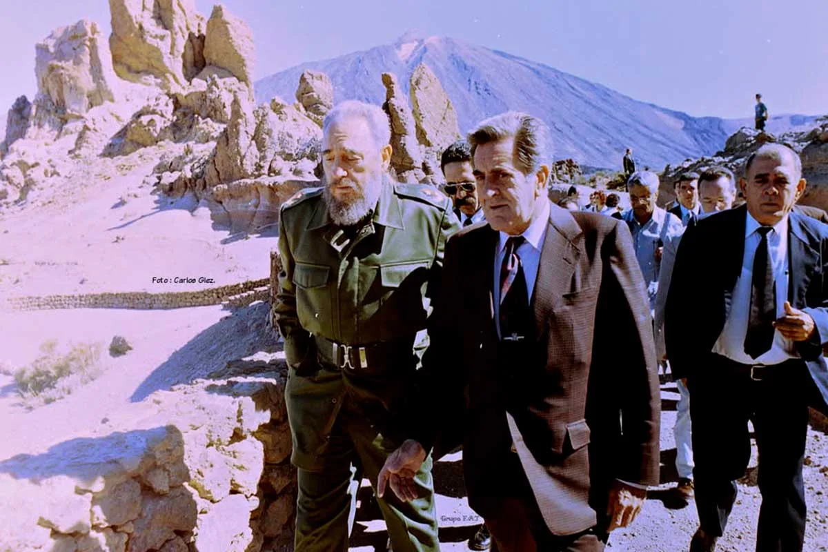Fidel Castro destacó la influencia canaria en Cuba durante su visita a Tenerife en 1996