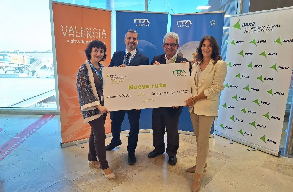 ITA Airways amplía su oferta de verano con nuevas rutas desde Roma a Málaga y Valencia