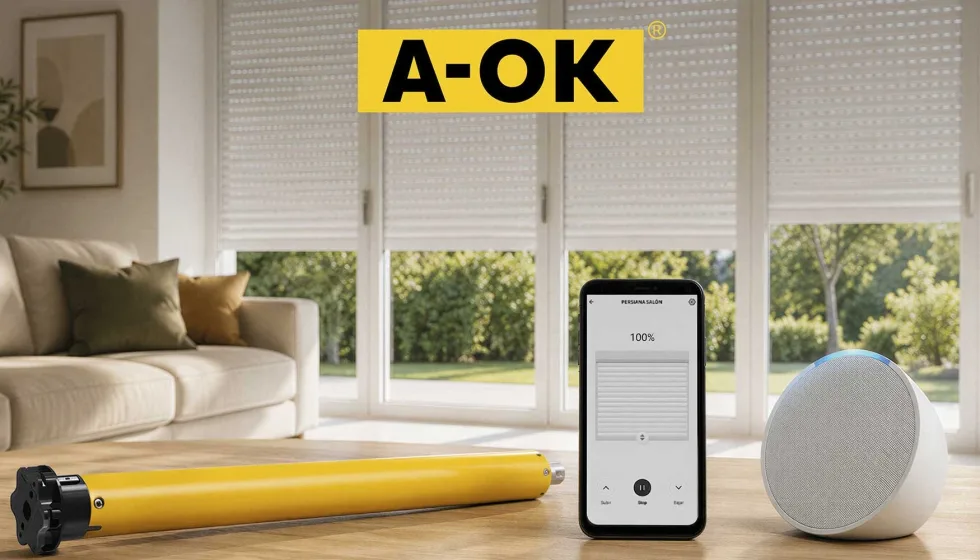 Motor tubular AM45 Plus Block WiFi: automatización con seguridad y conectividad integrada