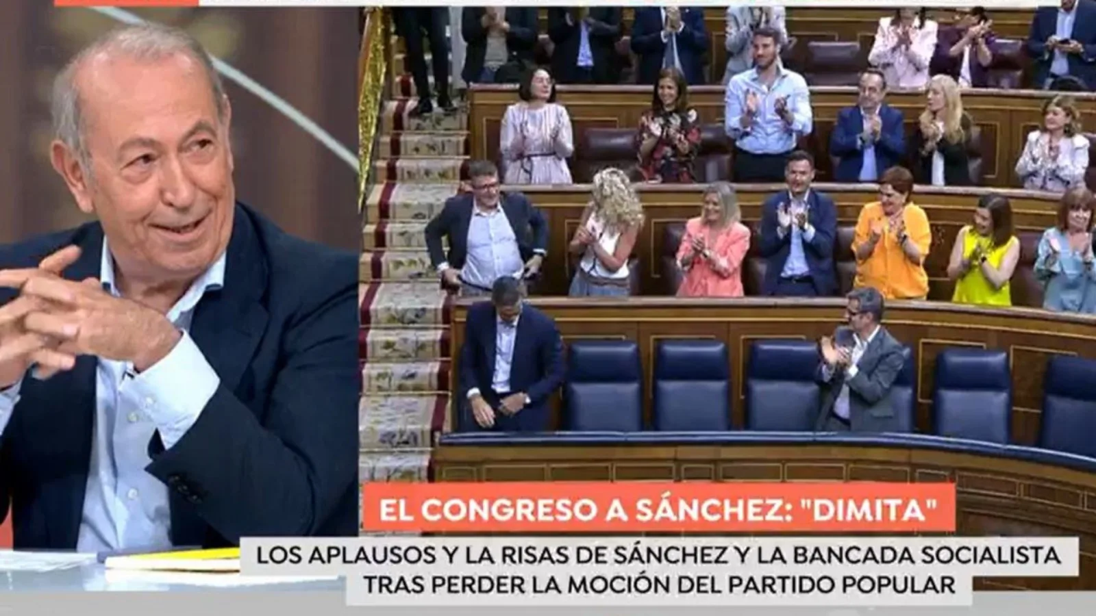 Nicolás Redondo condena la sonrisa de Sánchez tras la moción de censura en el Congreso