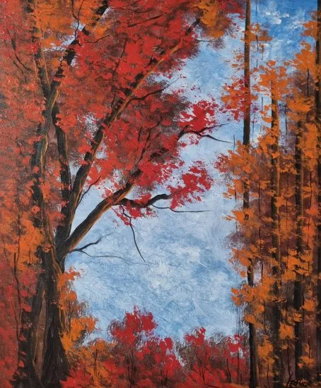 Paisaje original en acrílico sobre lienzo de Leonor Solbes disponible para compra