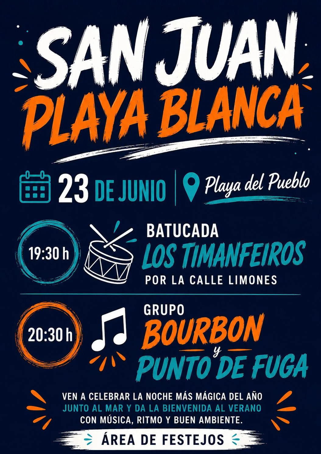 Playa Blanca recibe el verano con música y fiesta en la noche de San Juan