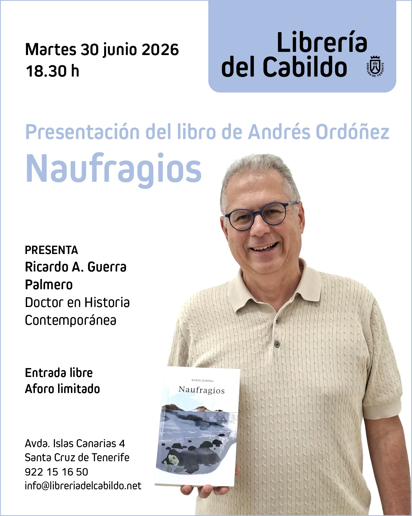 Presentan "Naufragios", novela policíaca que explora la identidad contemporánea de Canarias