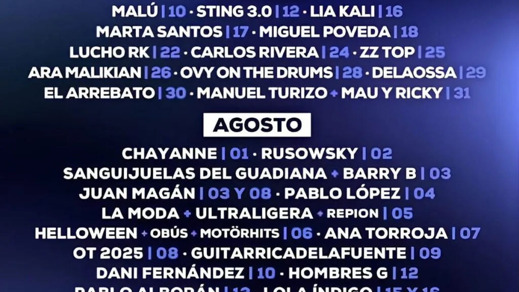 Concert Music Festival 2026 en Sancti Petri ofrecerá 37 conciertos con artistas internacionales